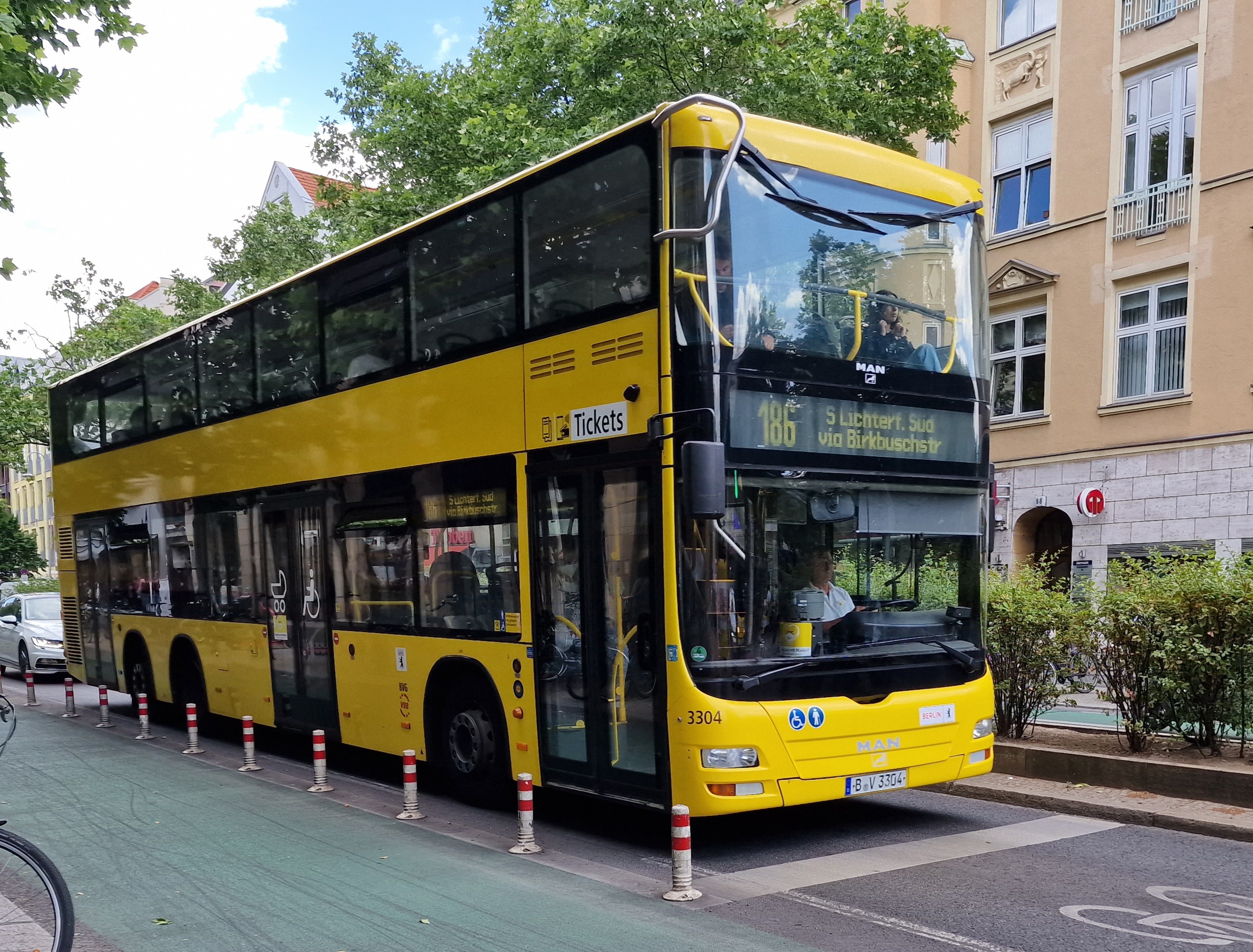 Doppeldecker Bus 3304 In Steglitz Auf Dem 186 - Archiv Von: Berlin:Verkehr